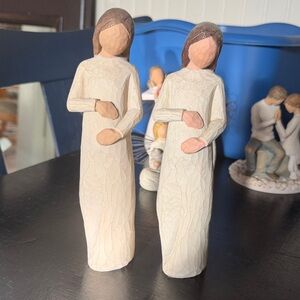 Willow Tree cherish Cream and Brown Figurines